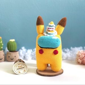 Crochet party hat Pikachu -Handmade Amigurumi